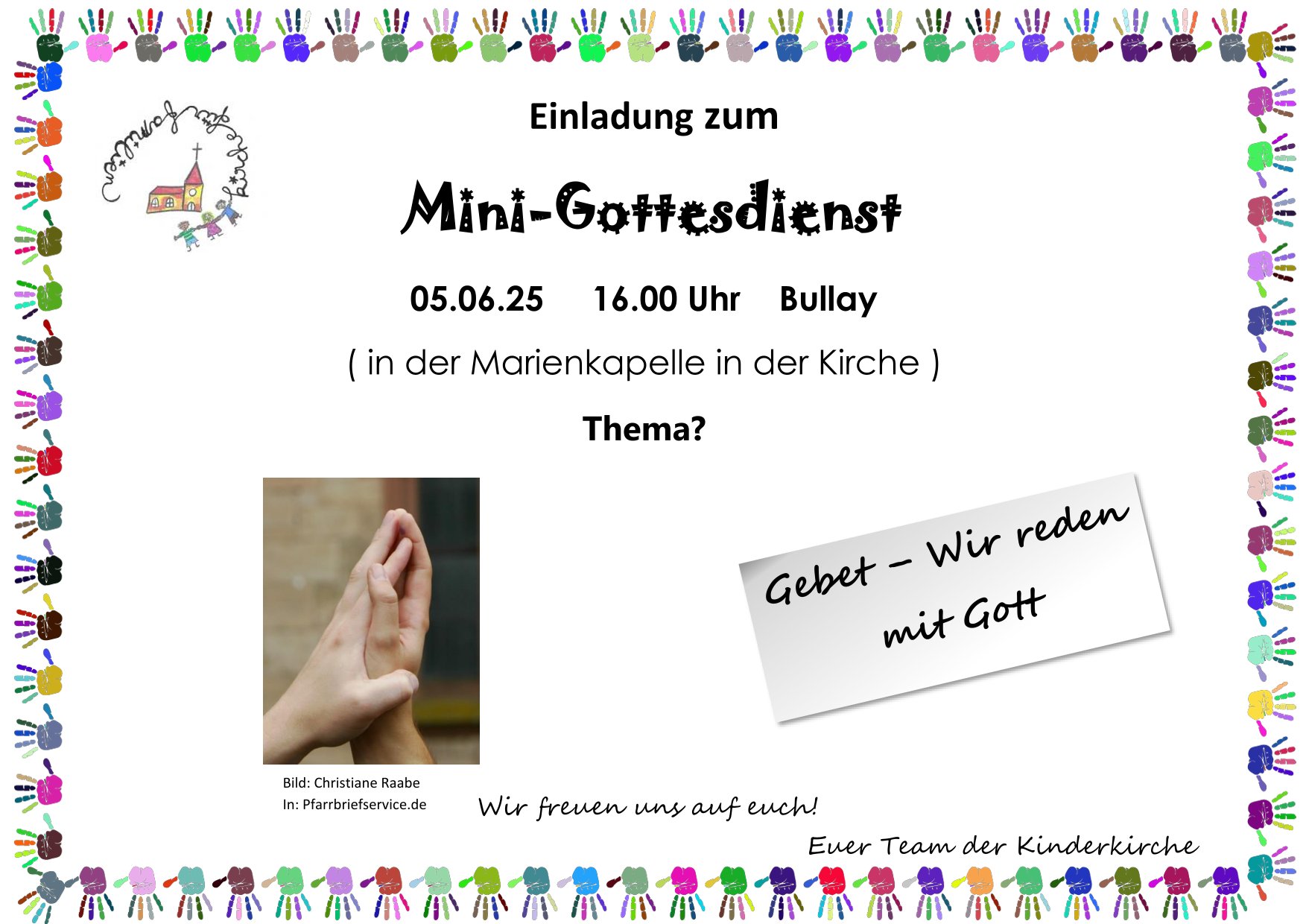 Mini-Gottesdienst in Bullay