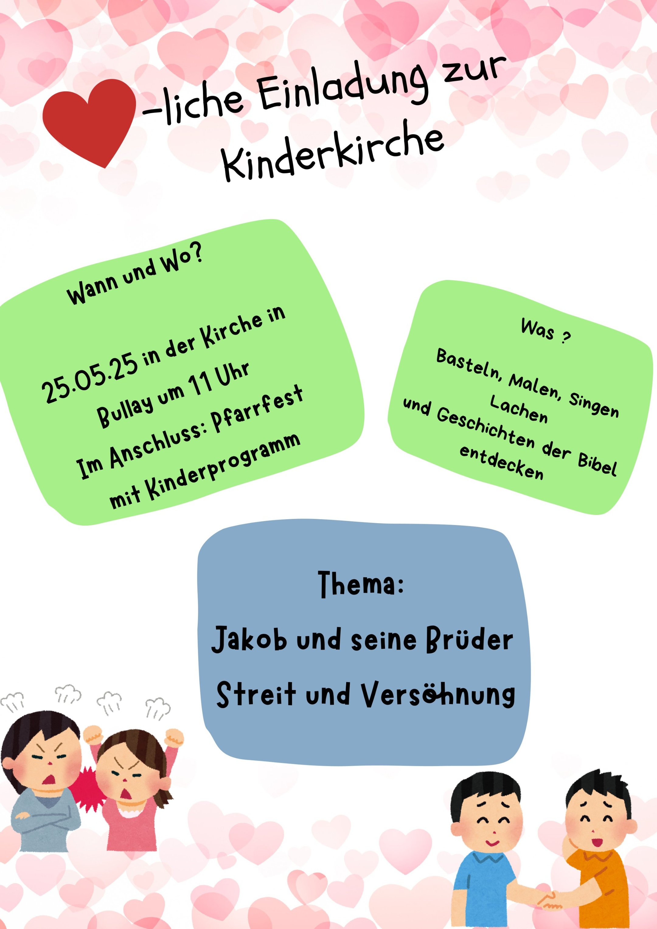 Herzliche Einladung zur Kinderkirche 25.5.25