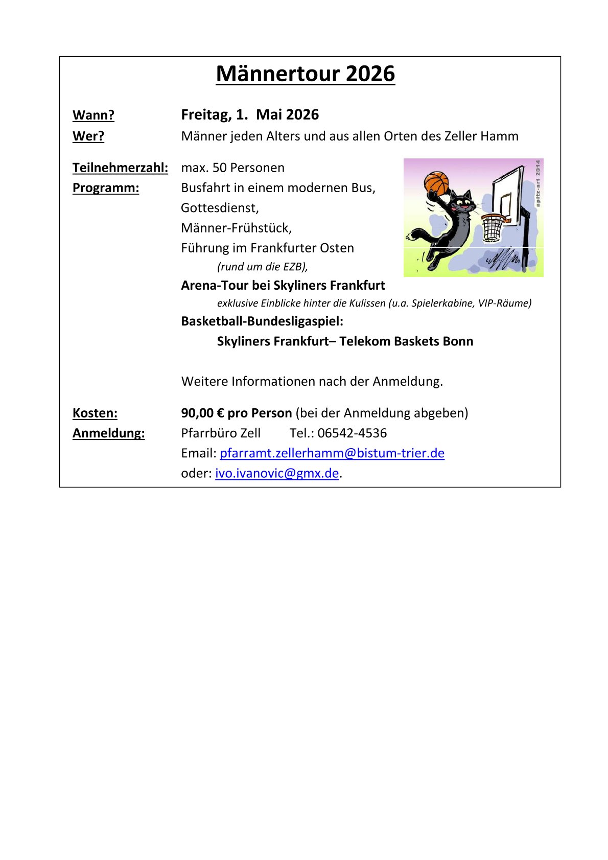 Ausschreibung Männertour 2026 Skyliners-1