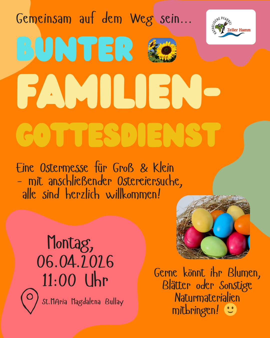 Instagram-Post für Kirchen in organischem Stil in Orange Beige (4)